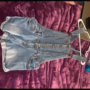 Blue jean overalls